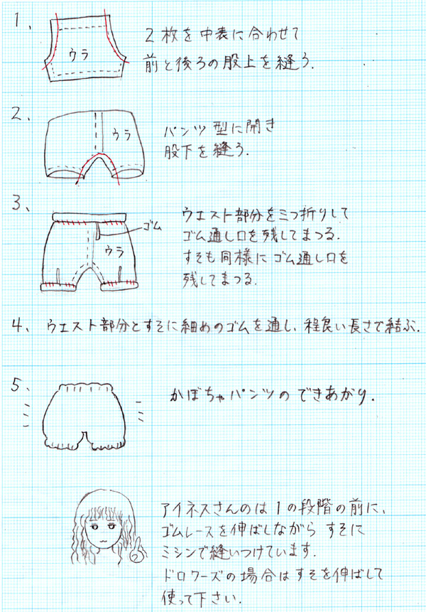 かぼちゃパンツの作り方